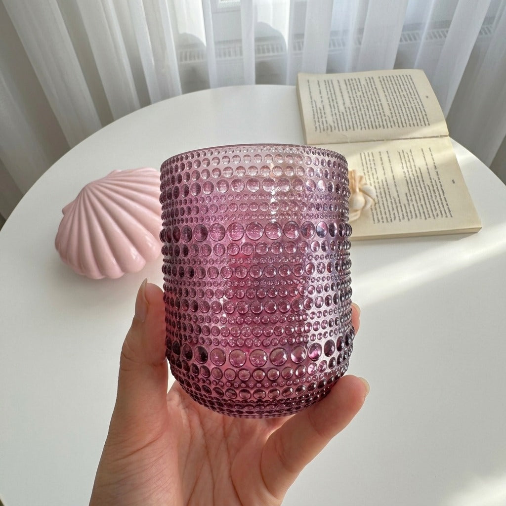Purple Bubbles Glass Cup (one piece)