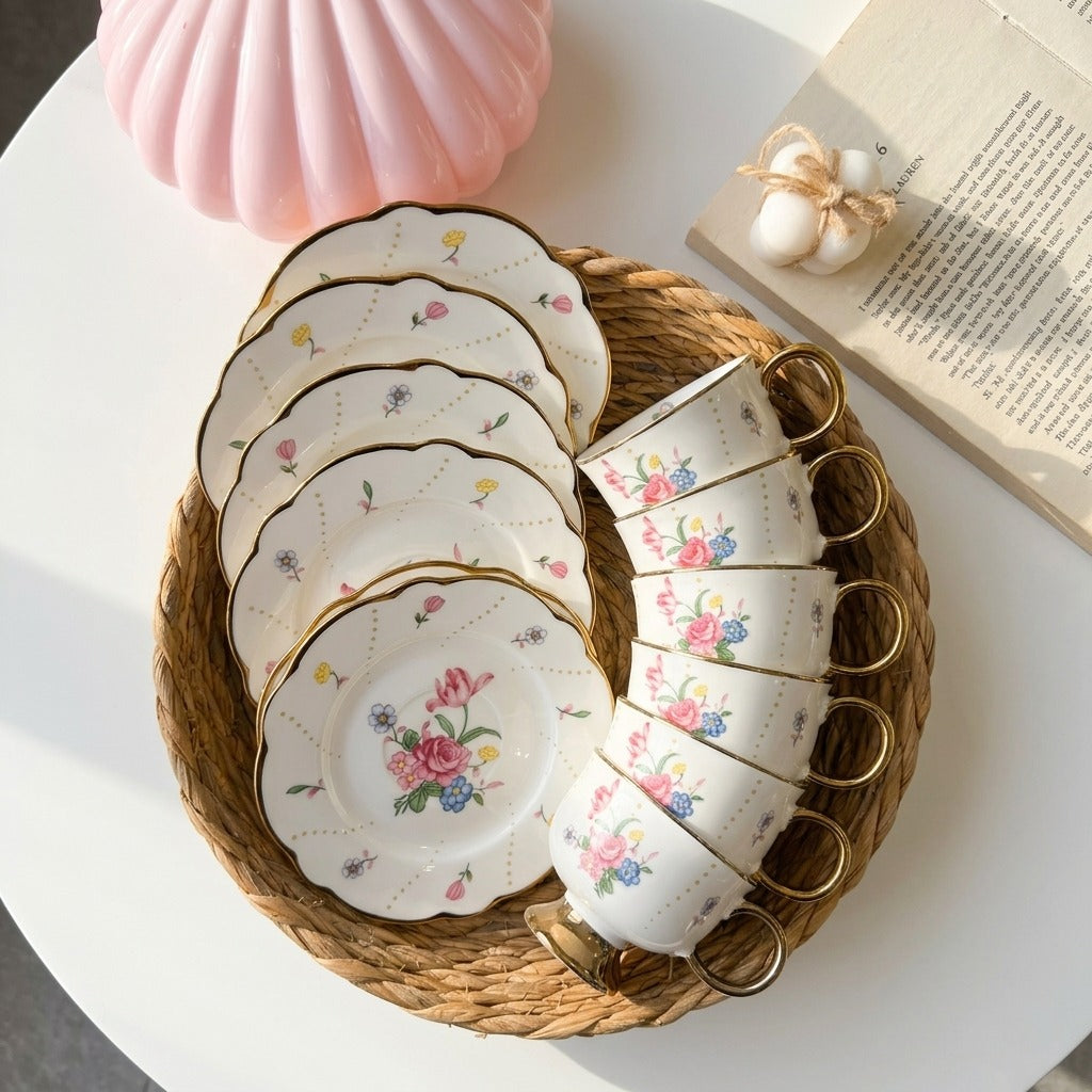 Royal Floral Cup Coffee Size (Full Set)