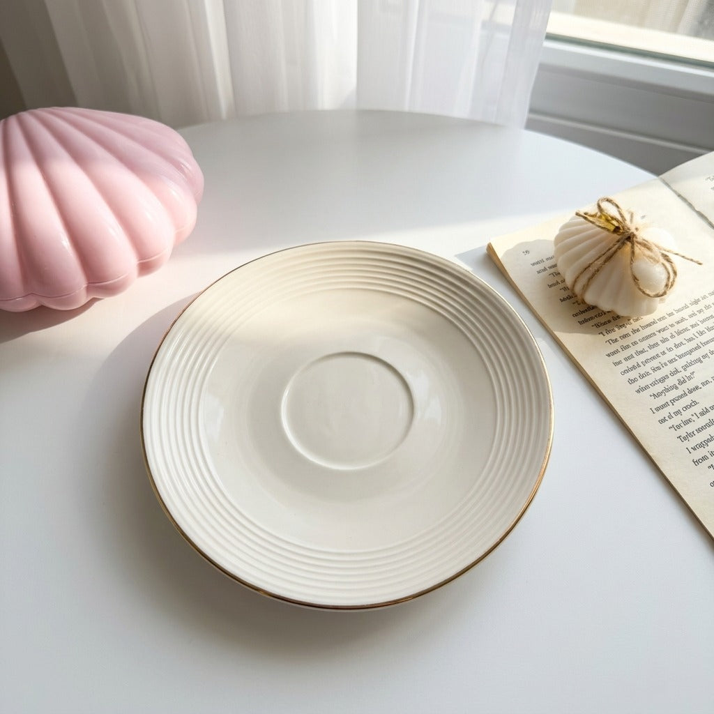 RibWhite Cup Tea Size (one piece)