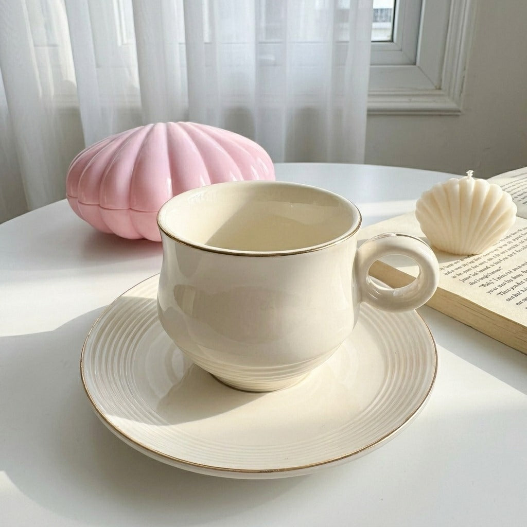RibWhite Cup Tea Size (one piece)