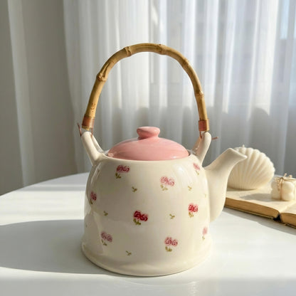 Pink Rosette Tea Set