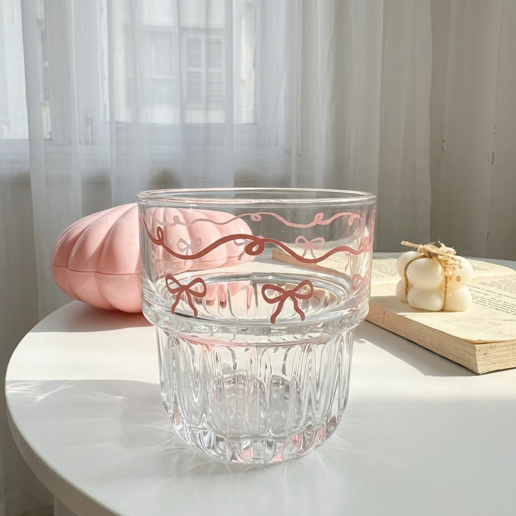 Cute Bow Glass Cup