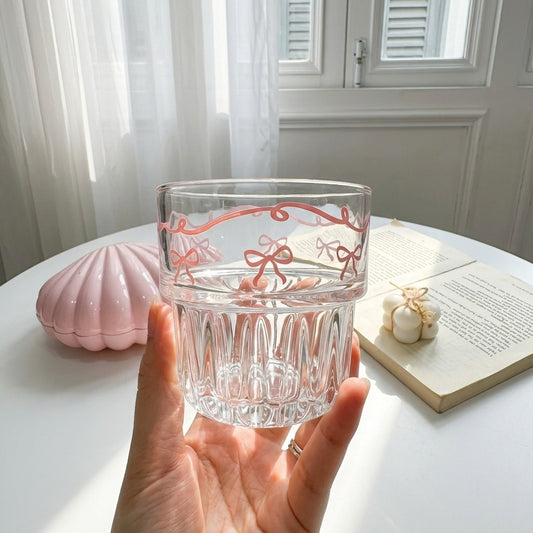 Cute Bow Glass Cup