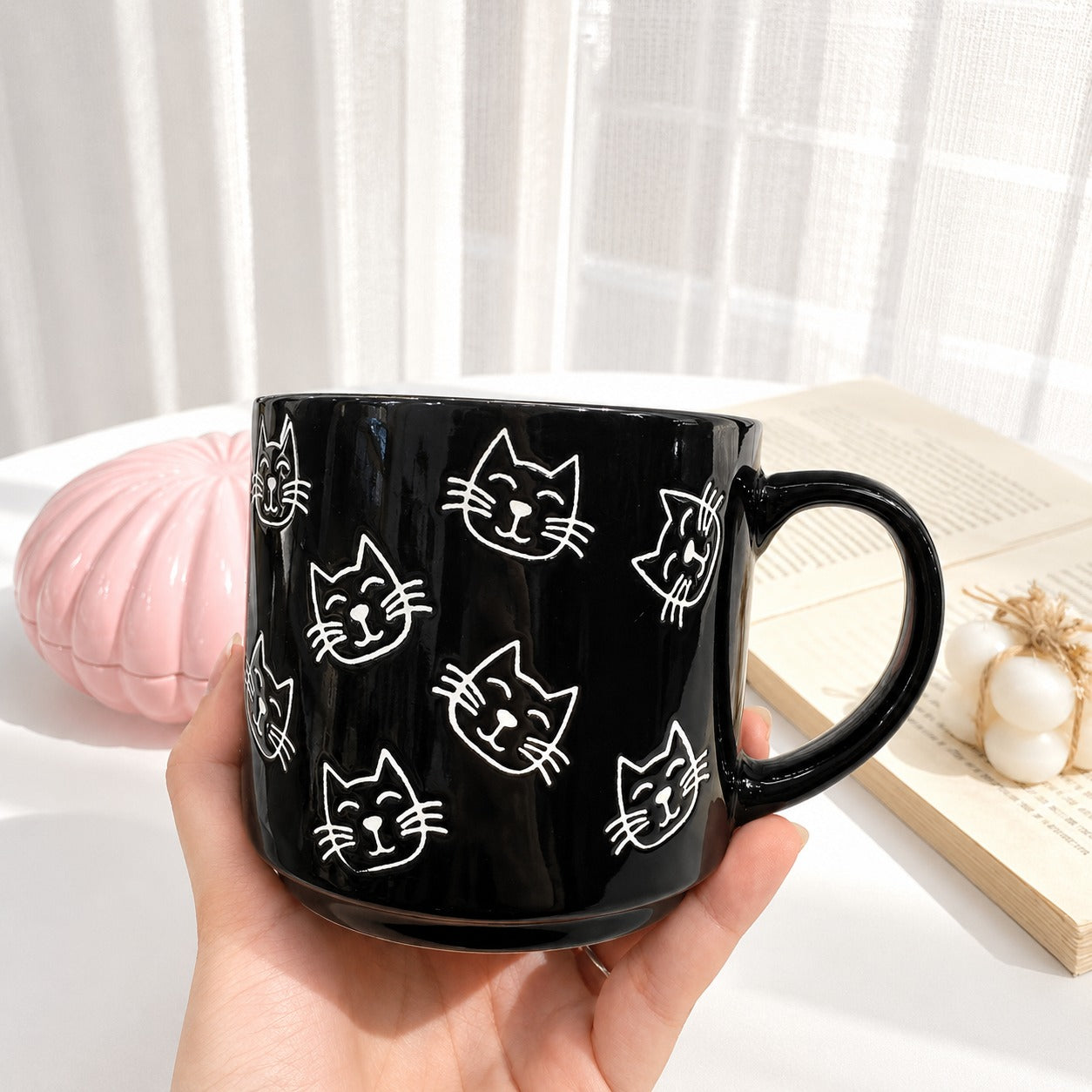 Black Catty Mug