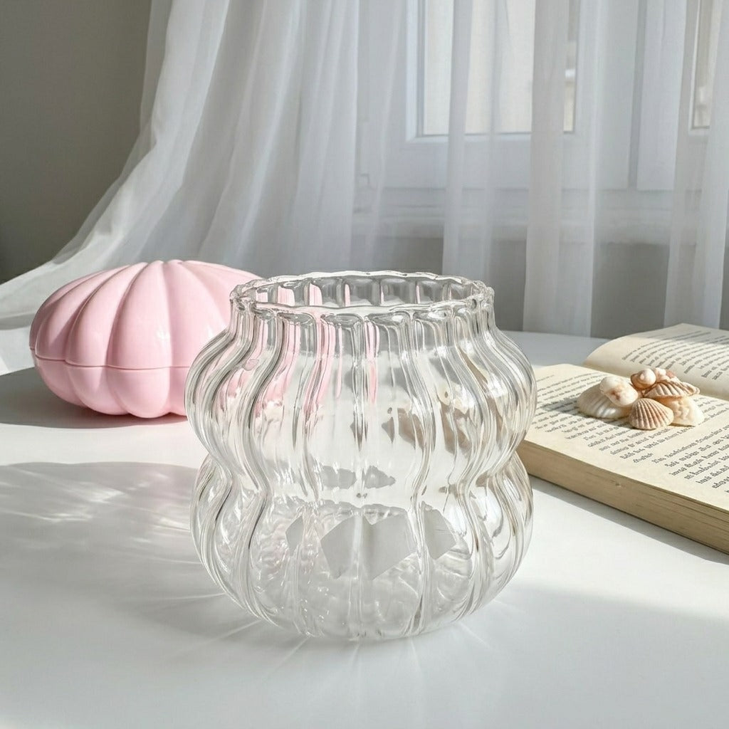 Ripple Wave Glass Cup