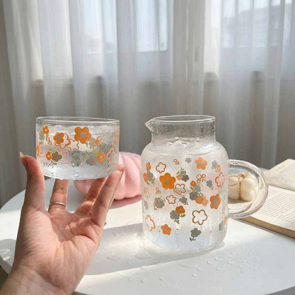 Glassware Floral Duo