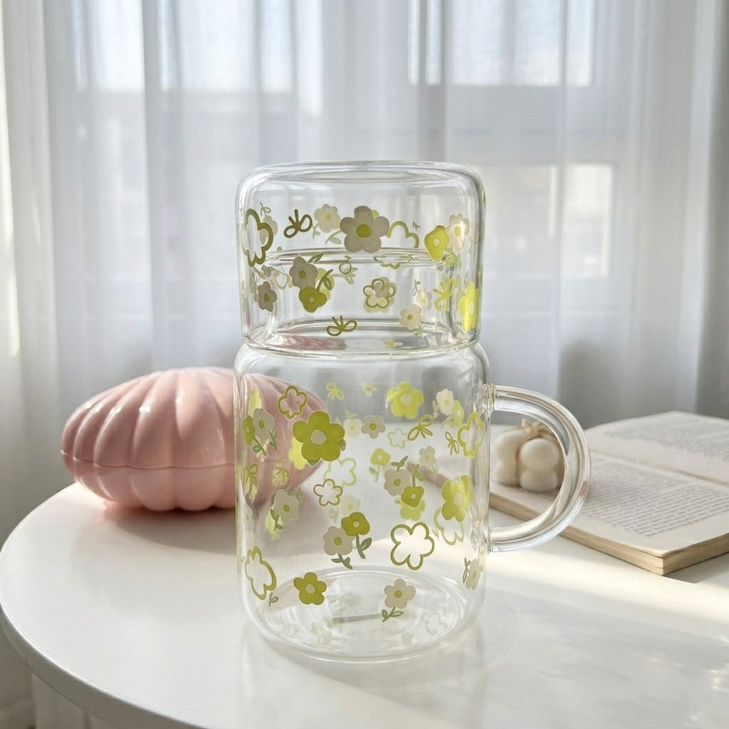 Glassware Floral Duo