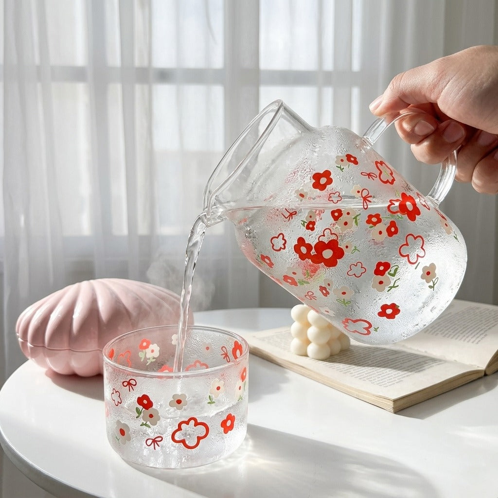 Glassware Floral Duo