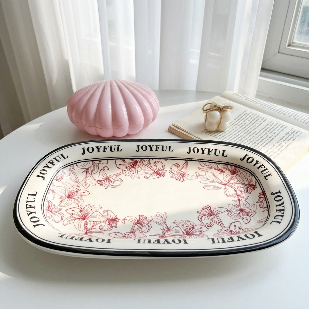 Joyful Serving Dish