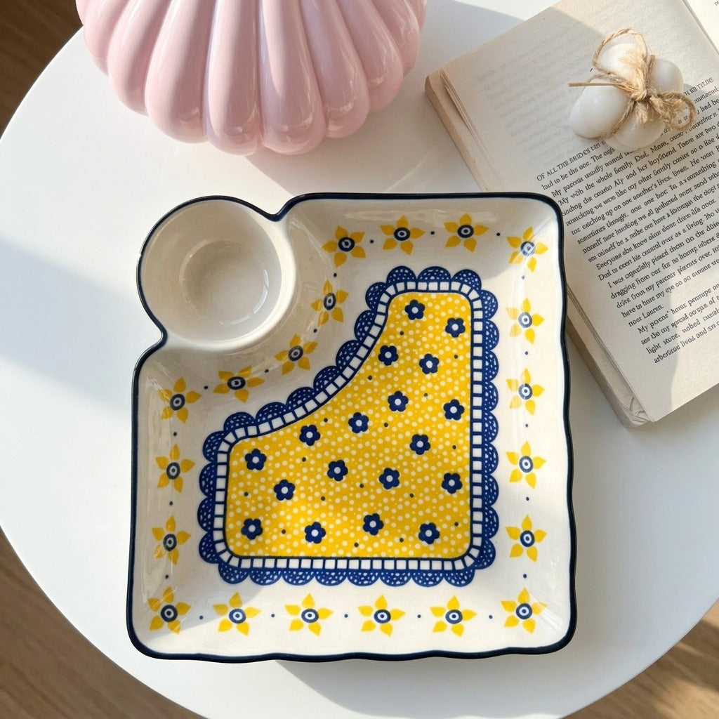 Flowery Sauce Plate