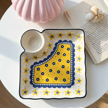 Flowery Sauce Plate