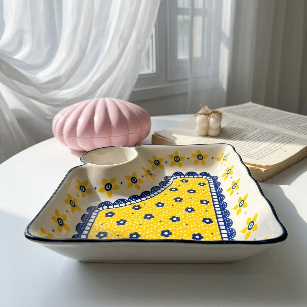 Flowery Sauce Plate