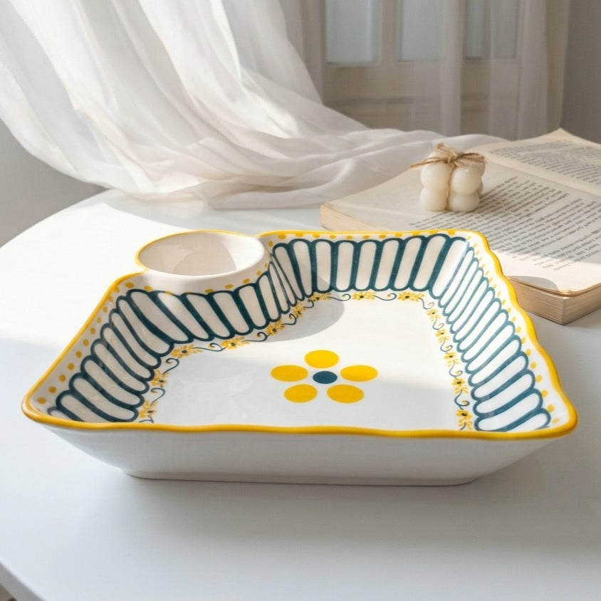 Flowery Sauce Plate