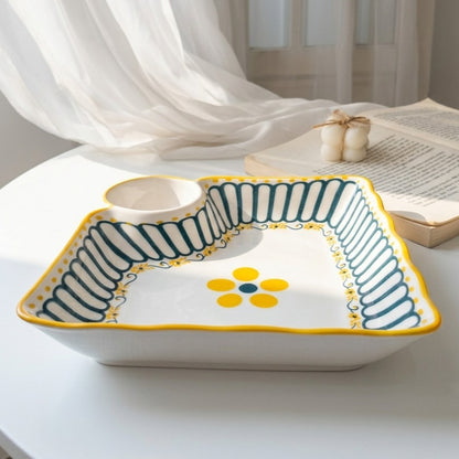 Flowery Sauce Plate