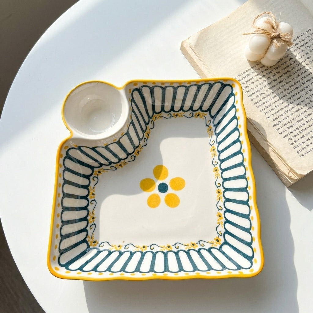 Flowery Sauce Plate