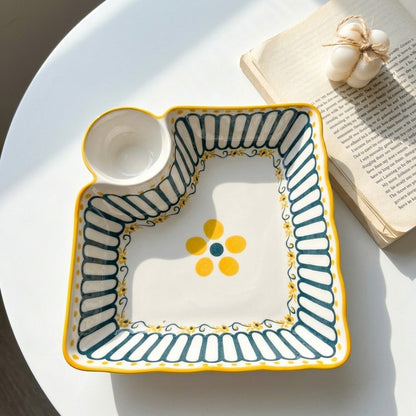 Flowery Sauce Plate