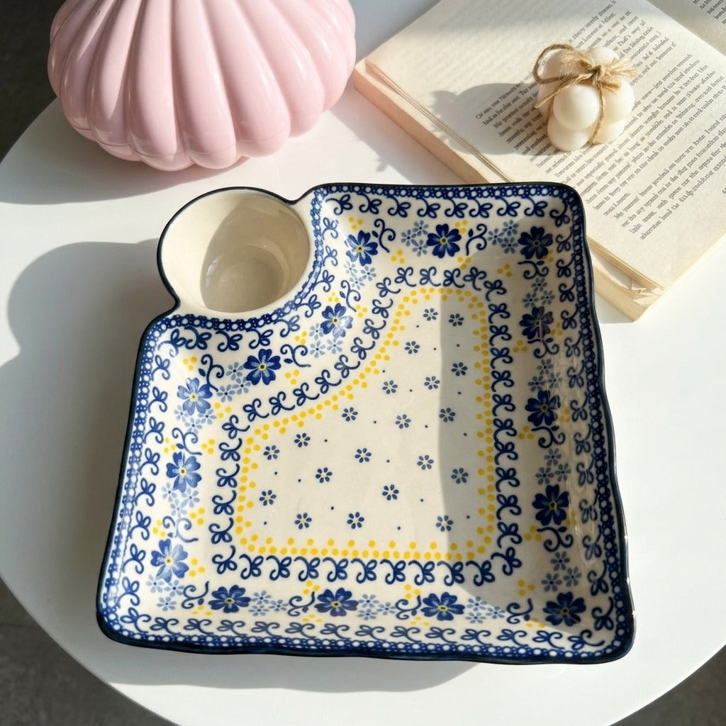 Flowery Sauce Plate