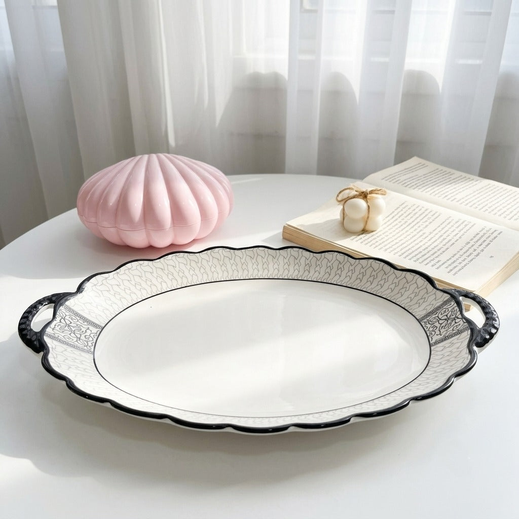 Black & White Serving Dish