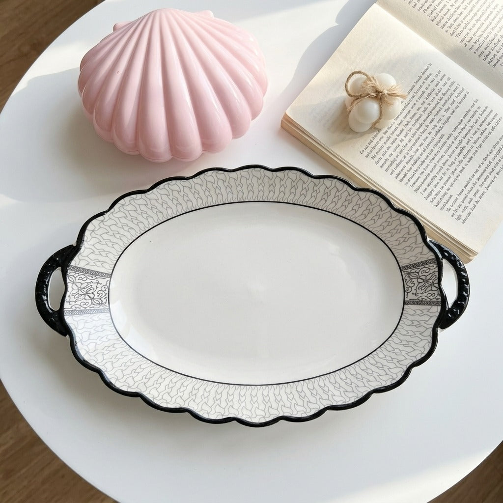 Black & White Serving Dish