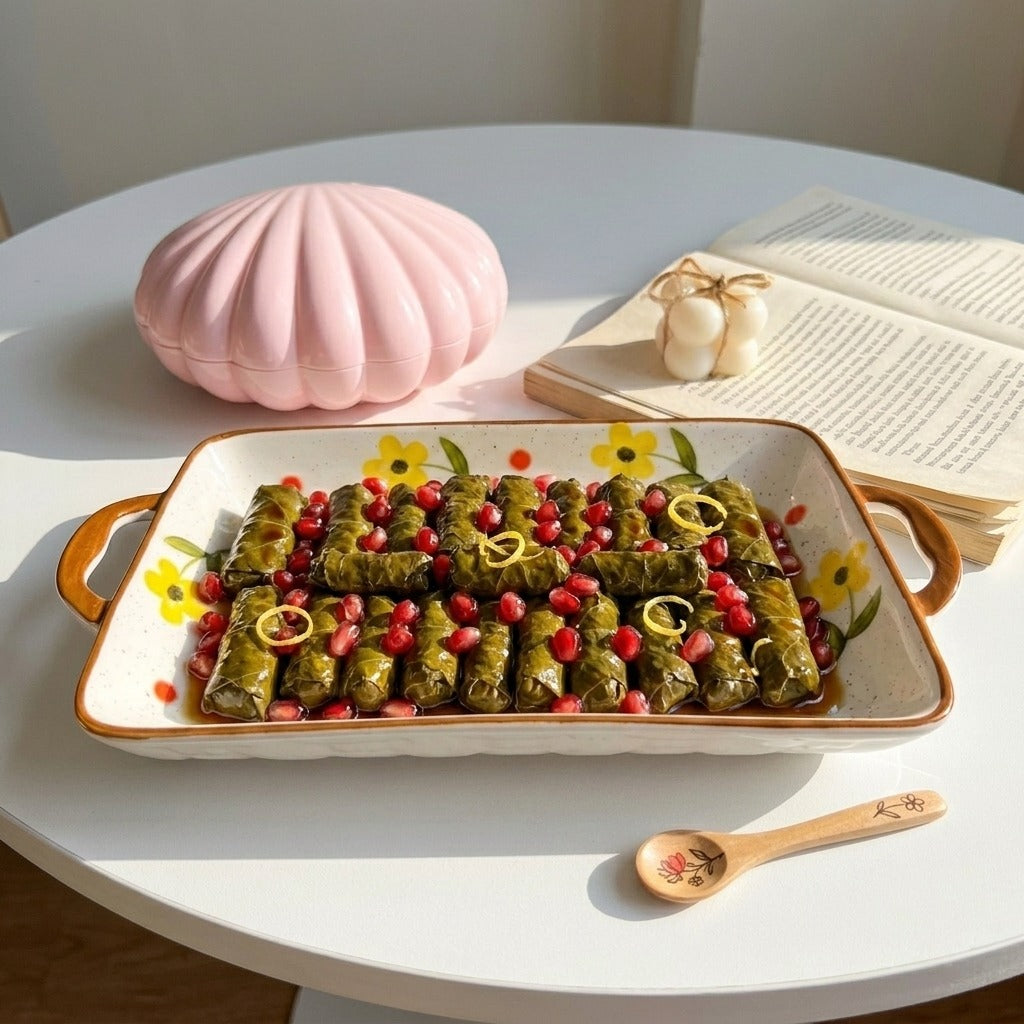 Yellow Bloom Handle Tray