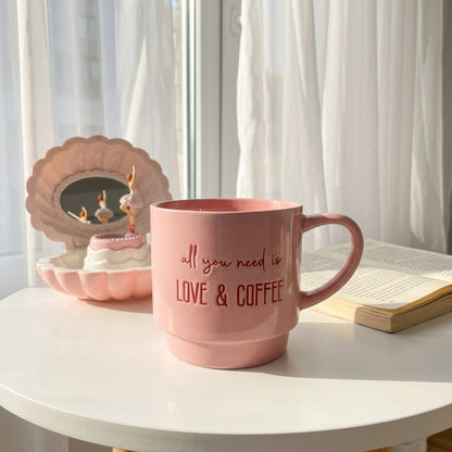 Love & Coffee Pinky Mug