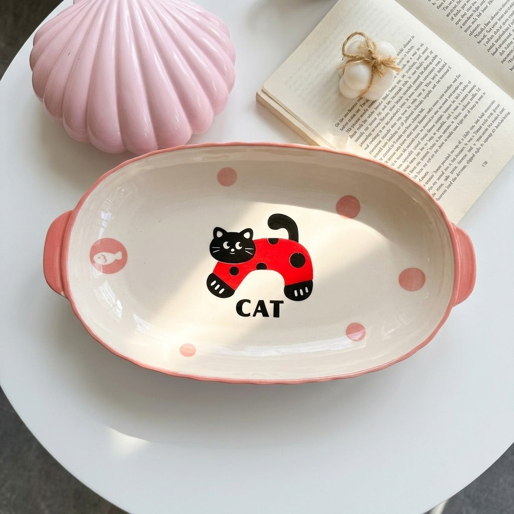 Kitty serving dish