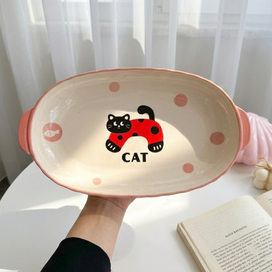 Kitty serving dish